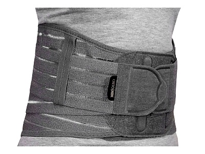 картинка Корсет ортопедический противорадикулитный усиленный (серый) ПР-314УС от  интернет-магазина Ортимед