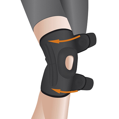 картинка Бандаж на коленный сустав с пружинными ребрами жесткости универсальный арт.7119 UNI черный от интернет магазина Ортимед