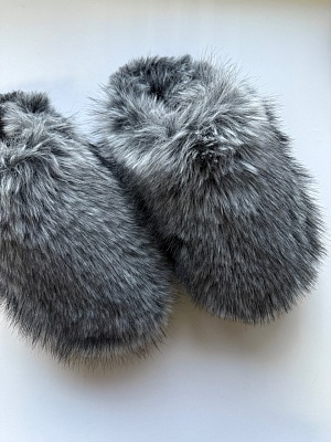 картинка Тапочки LM-Orthopedic серия «Йети» арт. LM-803.052 черный-белый от интернет-магазина Ортимед