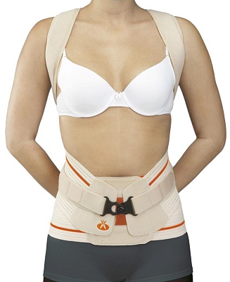 картинка Бандаж грудопоясничный модуль Dorso Evotec EV-203 UNI бежевый от интернет-магазина Ортимед
