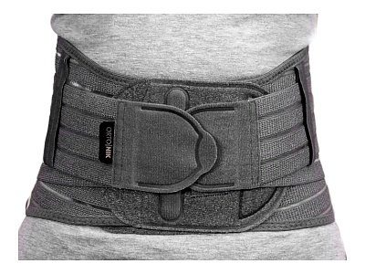 картинка Корсет ортопедический противорадикулитный усиленный (серый) ПР-314УС от  интернет-магазина Ортимед