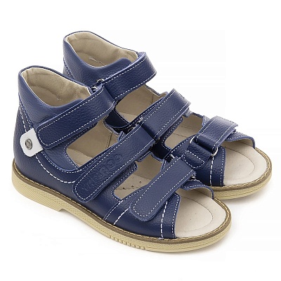 картинка Сандалии детские 26028 кожа ВАСИЛЕК синий р.32 от интернет магазина Ортимед