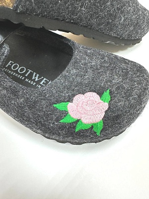 картинка Сабо женские анатомические черный-роза от интернет-магазина Ортимед