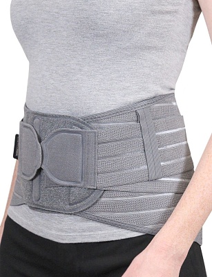 картинка Корсет ортопедический противорадикулитный стандарт (серый) ПР-314СТ от  интернет-магазина Ортимед