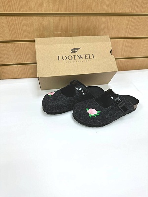 картинка Сабо женские анатомические черный-роза от интернет-магазина Ортимед